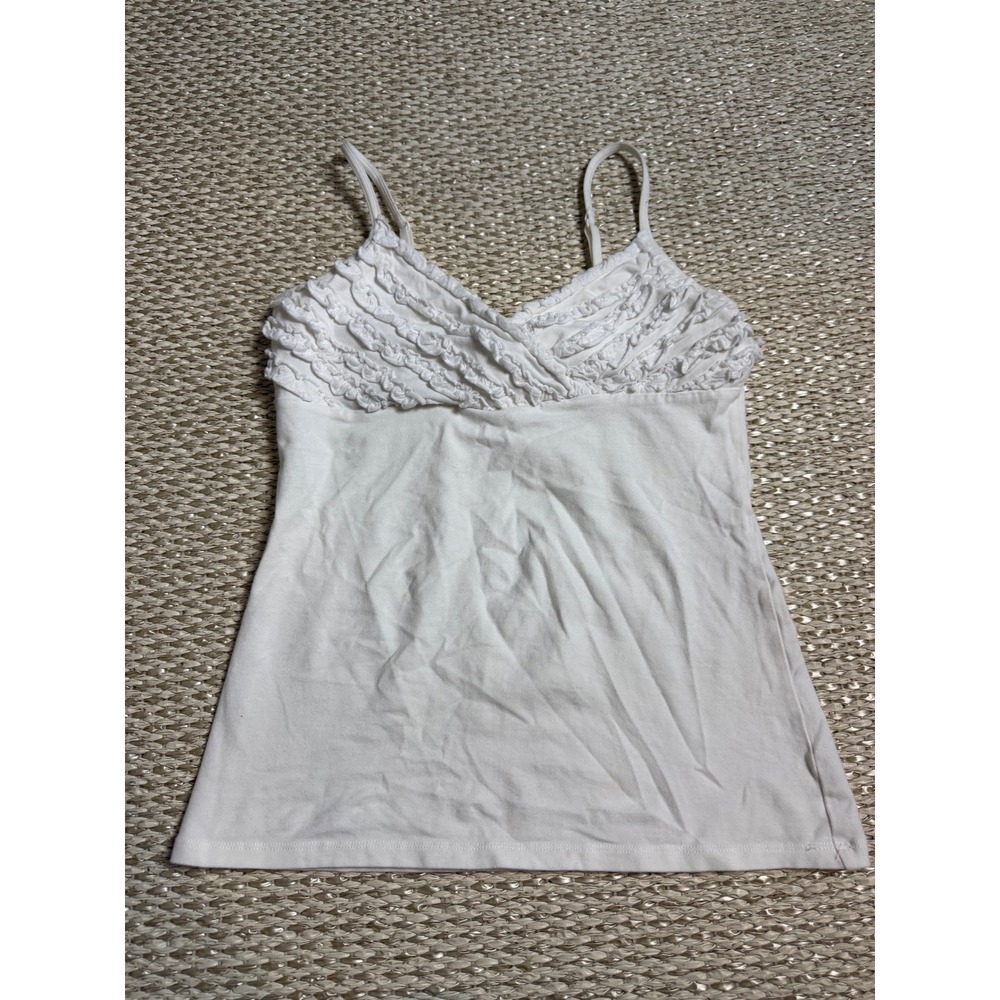 Express Sexy Ruffle baby doll Camisole White dainty twee Y2K coquette tank top